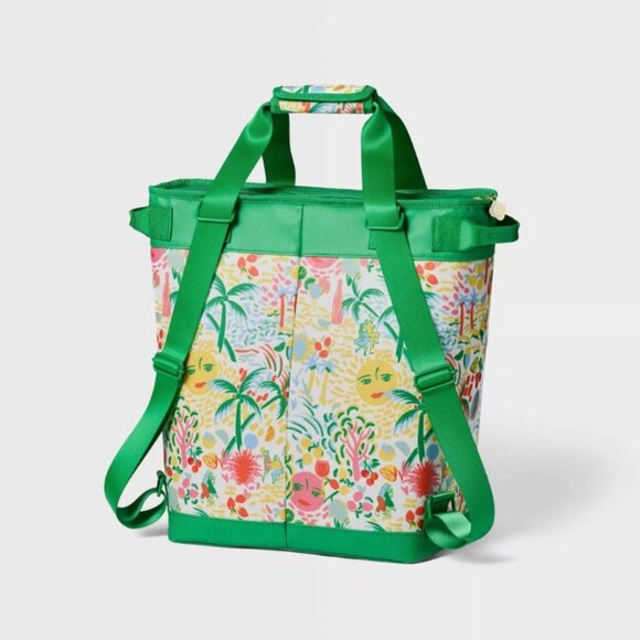 NWT Vacation Backpack Tote Cooler Yellow/Green - Roller Rabbit x Target - Picture 2 of 4